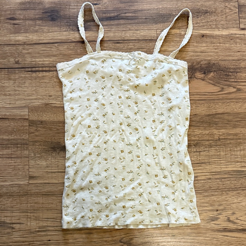 Doen Cream Floral Camisole Top